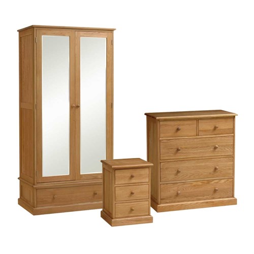 Appleby Light Oak Double Wardrobe Bedroom Set