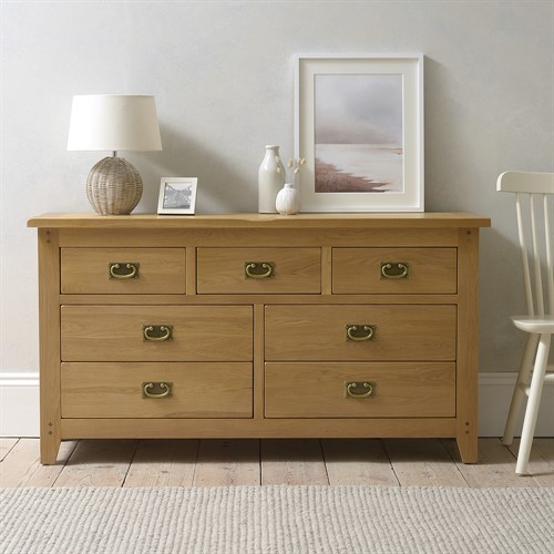 Oakland Rustic Oak 3 Over 4 Drawer Chest