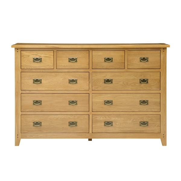 Oakland Wide 10 Drawer Chest The Cotswold Company