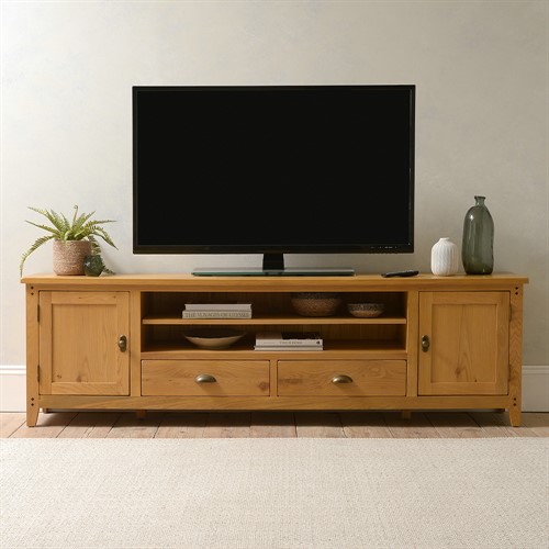 Oakland Rustic Oak New Extra Large TV Stand