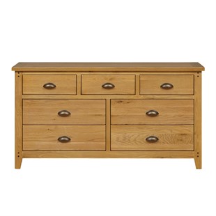 New Oakland Rustic Oak 3 Over 4 Drawer Chest