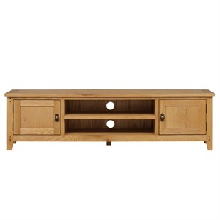 New Oakland Rustic Oak Low Wide TV Unit - up to 80"