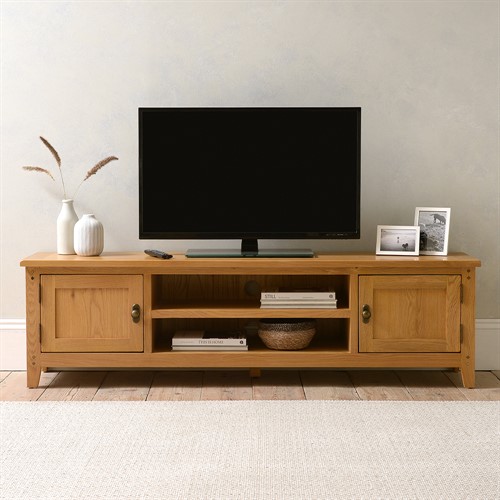 Oakland Rustic Oak Extra Large TV Stand up to 75"