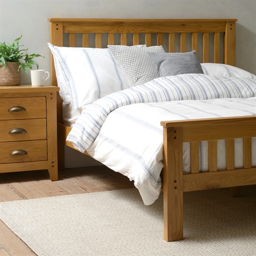 Oakland Rustic Oak New 6ft Super King Bed