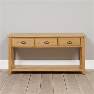 Oakland Rustic Oak New Large Console Table