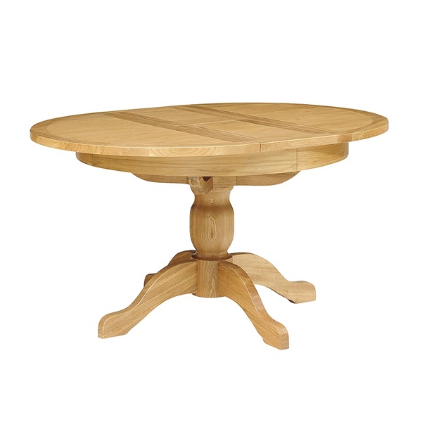 Light Oak 110145cm Round Ext. Dining Table The Cotswold Company