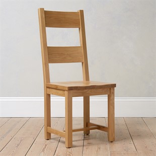 Light Oak Ladderback Wooden Seat