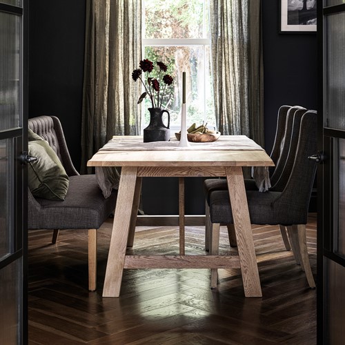 Longborough Oiled Oak 6 Seater Dining Table