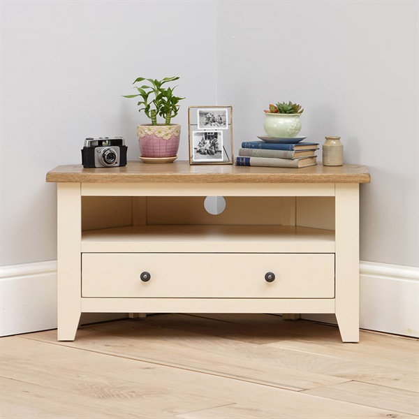 Arlington Cream Corner TV Unit up to 40'' - The Cotswold Company