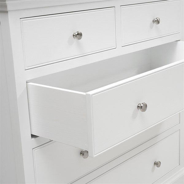 Fairford Soft White 5 Drawer Chest - The Cotswold Company