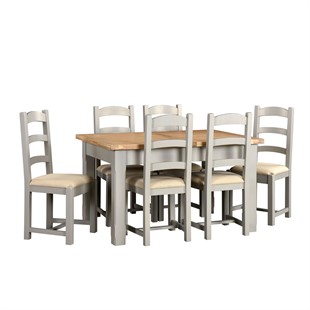 Chester Dove Grey 132-162-192cm Ext. Dining Table