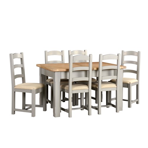 Chester Dove Grey 4-6 Seater Extending Dining Table