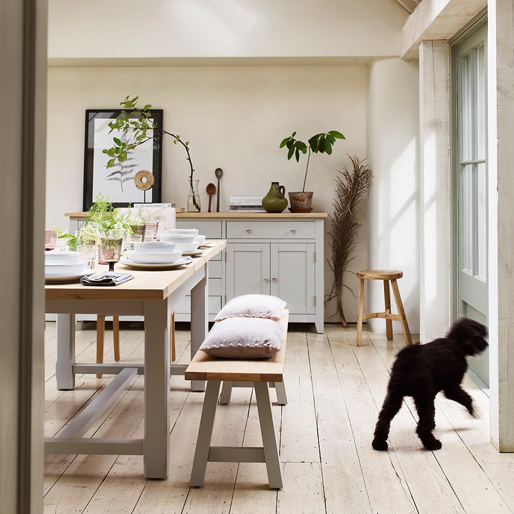 cotswold chester grey dining table