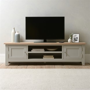 Chester Dove Grey Low Wide TV Unit - up to 80"