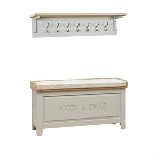 Chester Dove Grey Boot Bench Set
