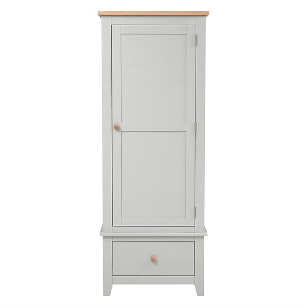 Chester Dove Grey Single Wardrobe The Cotswold Company