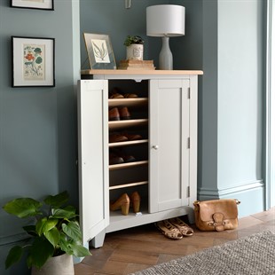 Chester Dove Grey Large Shoe Cupboard