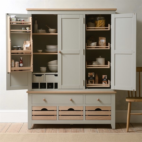 Chester Dove Grey Triple Larder - The Cotswold Company