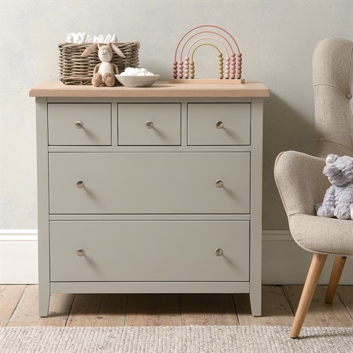 Chester Dove Grey 5 Drawer Chest