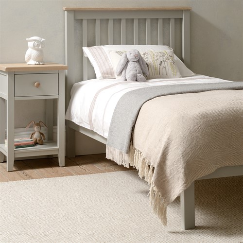 Chester Dove Grey Single Bed