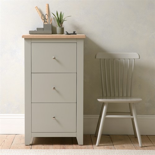 Chester Dove Grey 3 Drawer Filing Cabinet