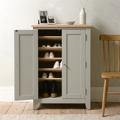 Chester Dove Grey Large Shoe Cupboard