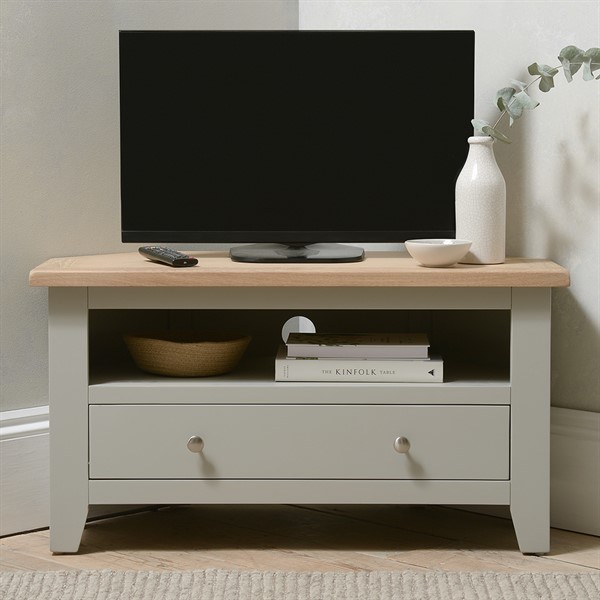 small corner tv stand wood