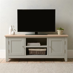 Chester Dove Grey Widescreen TV Unit - Up to 65"