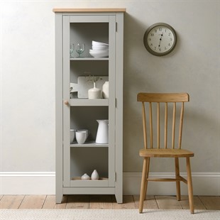 Chester Dove Grey Glass Display Cabinet