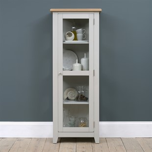 Chester Dove Grey Glass Display Cabinet