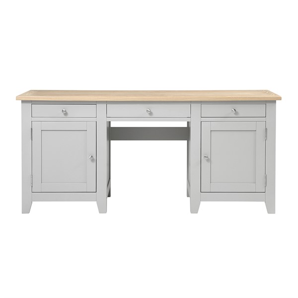 large grey desk