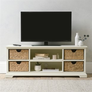 Farmhouse Painted Widescreen Unit up to 62" - Ivory