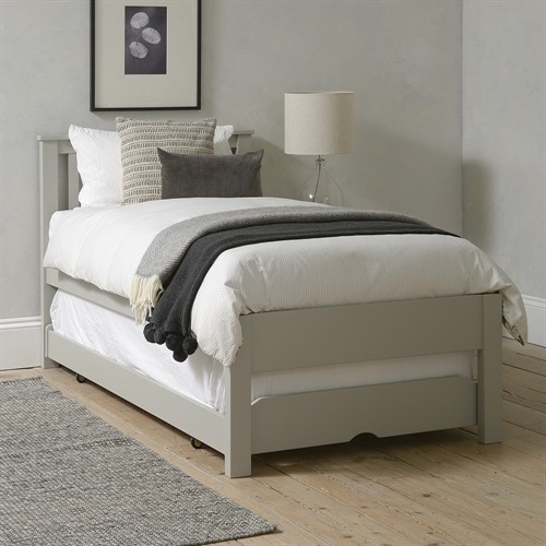 Pensham Dove Grey Guest Bed and Trundle with Two Mattresses