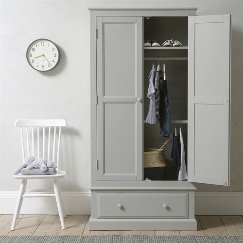 Pensham Dove Grey Narrow Double Wardrobe