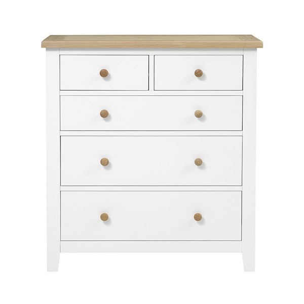 Chester Pure White 2+3 Chest of Drawers - The Cotswold Company