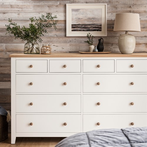 Chester Pure White 10 Drawer Chest