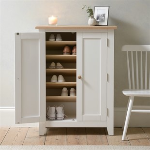 Chester Pure White Large Shoe Cupboard