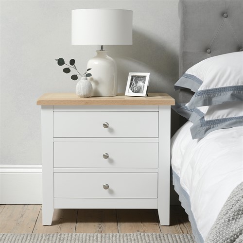 Chester Pure White Set of 2 Jumbo Bedside Tables