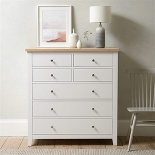 Chester Pure White 7 Drawer Chest