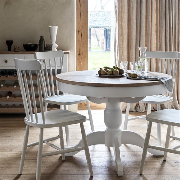 white round 6 seater dining table