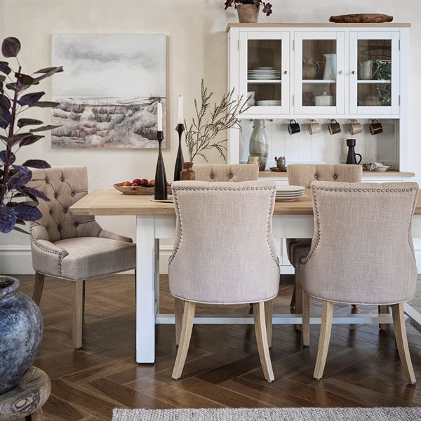 pure white dining table