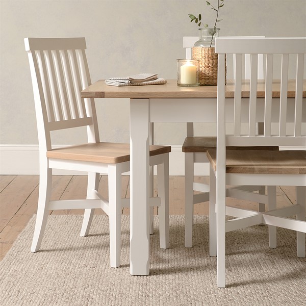 Chester Pure White 4-6 Seater Extending Dining Table - The Cotswold Company