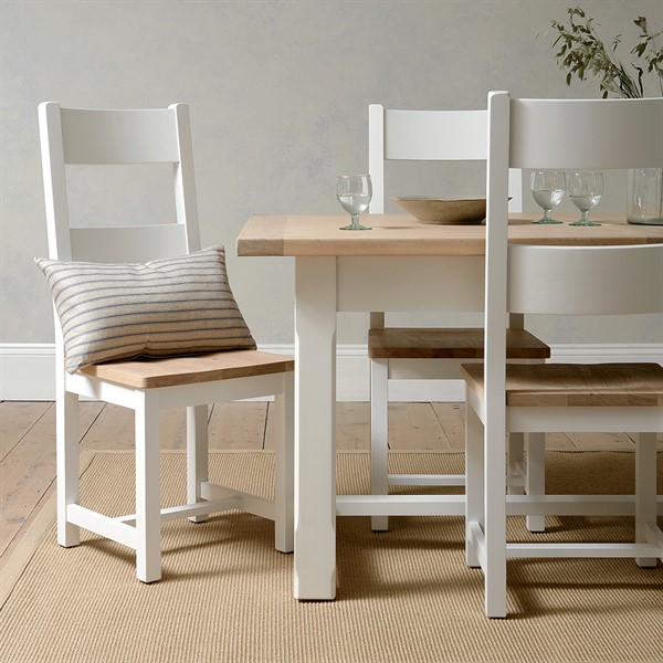 pure white dining table