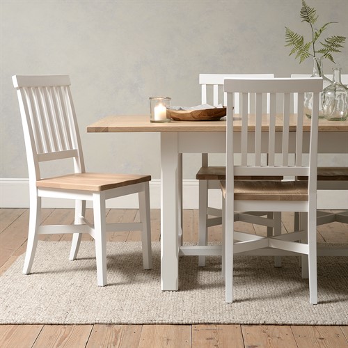 Chester Pure White 6-10 Seater Extending Dining Table