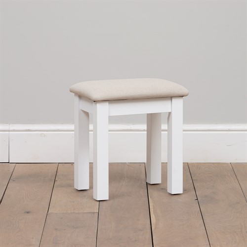 Chester Pure White Dressing Table Stool