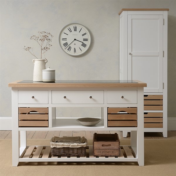 Chester Pure White Kitchen Island The, Can You Use A Sideboard As Kitchen Island Uk