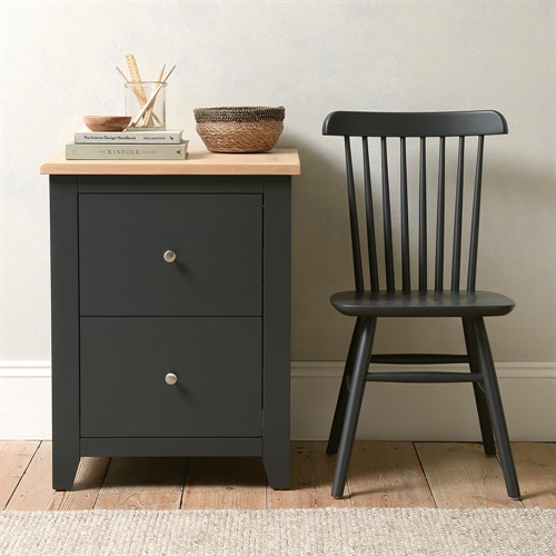 Chester Charcoal 2 Drawer Filing Cabinet