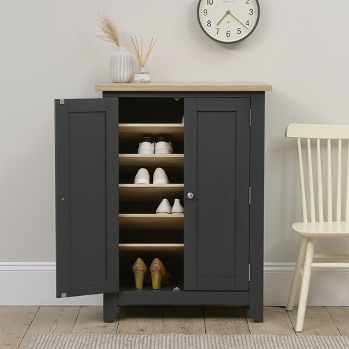 Chester Charcoal Large Shoe Cupboard