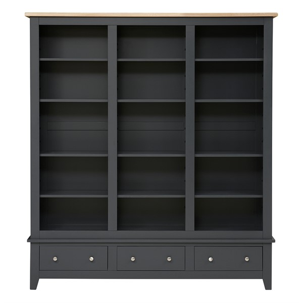 Chester Charcoal Grand Bookcase The Cotswold Company