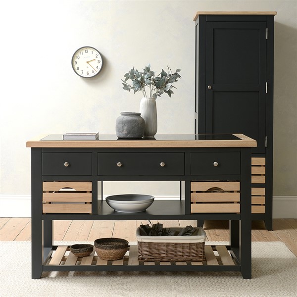 Chester Charcoal Kitchen Island The Cotswold Company